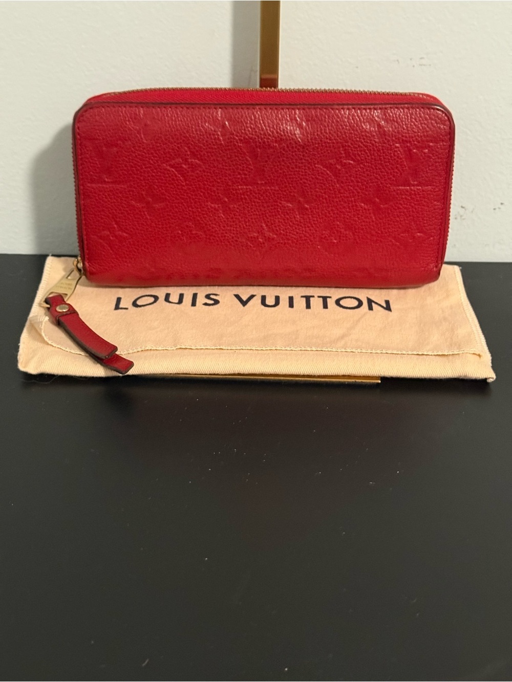 Louis Vuitton Emprient Raspberry Embossed Monogram Zip wallet w/Dust Bag & COA!